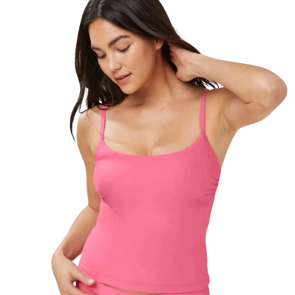 Andie Swim The Longline Tank Top Size M Rouge Pink NWT